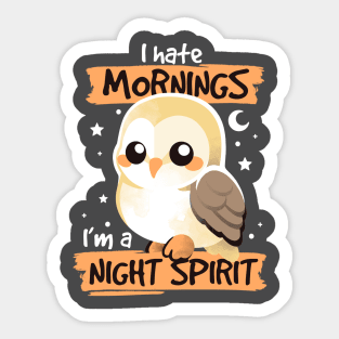 Barn owl night spirit Sticker